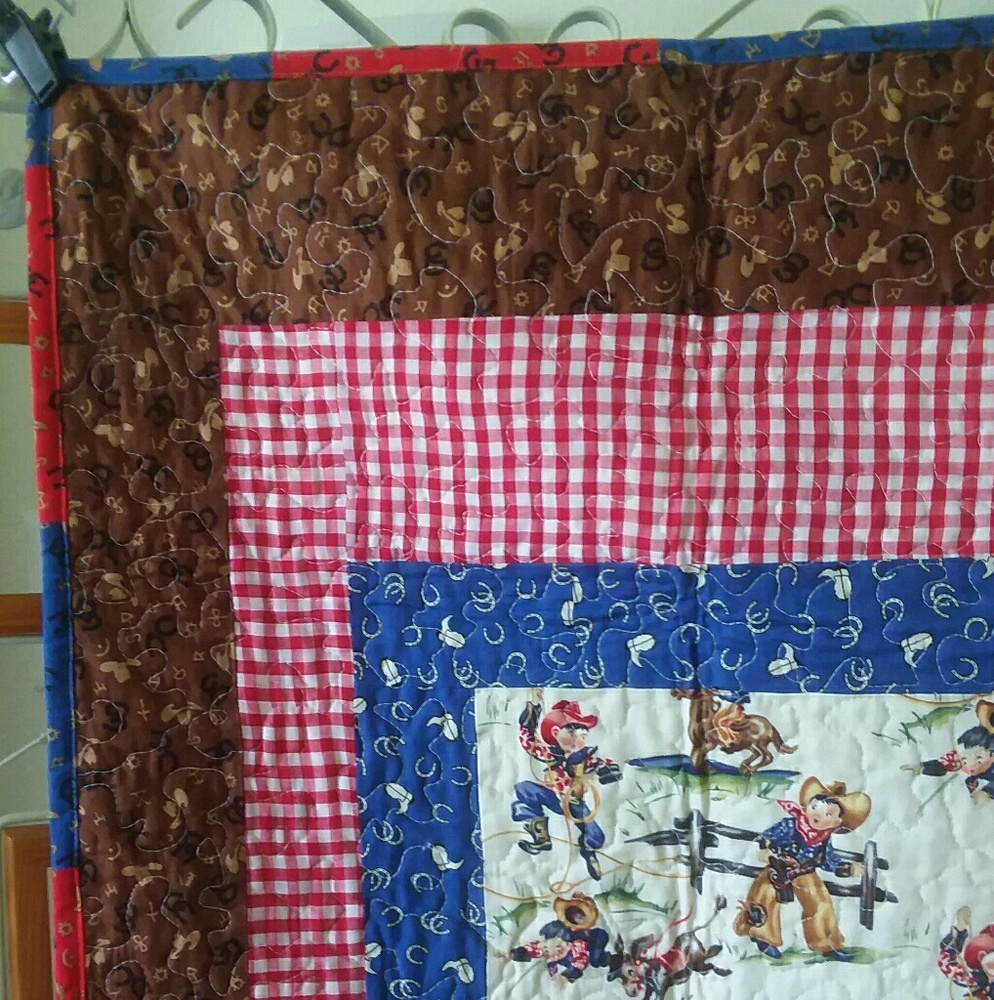 Quilt Handmade "Ride 'Em Cowboys" - Picture 2 of 5